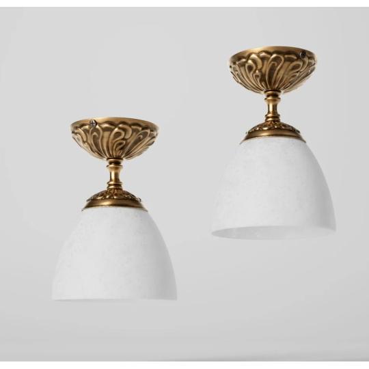 diszes klasszikus rez mennyezeti lampa uvegburas mediterran polgari szecesszios vilagitas lakas eloszoba alacsony belmagassag .jpg